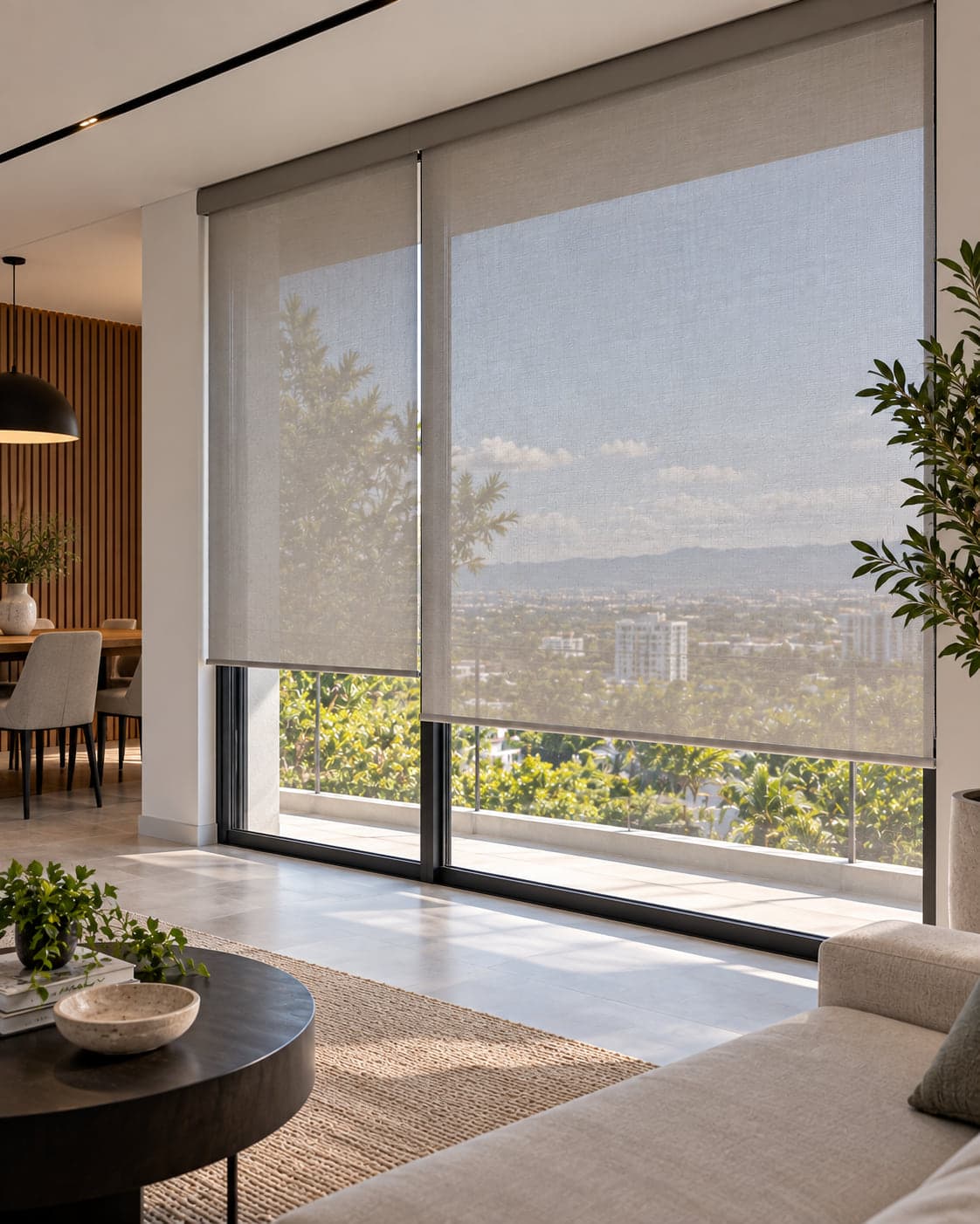 Cortinas Screen — Control solar manteniendo iluminación natural.